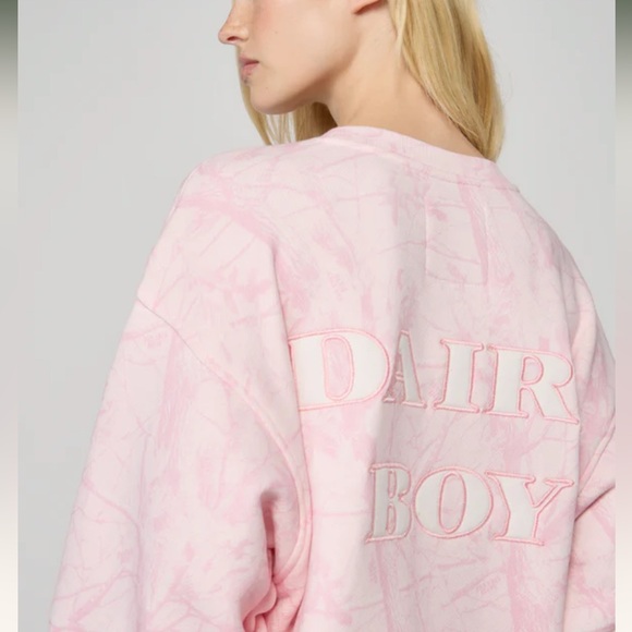 Dairy Boy Tops - Dairy Boy Bubblegum Oversized Crewneck